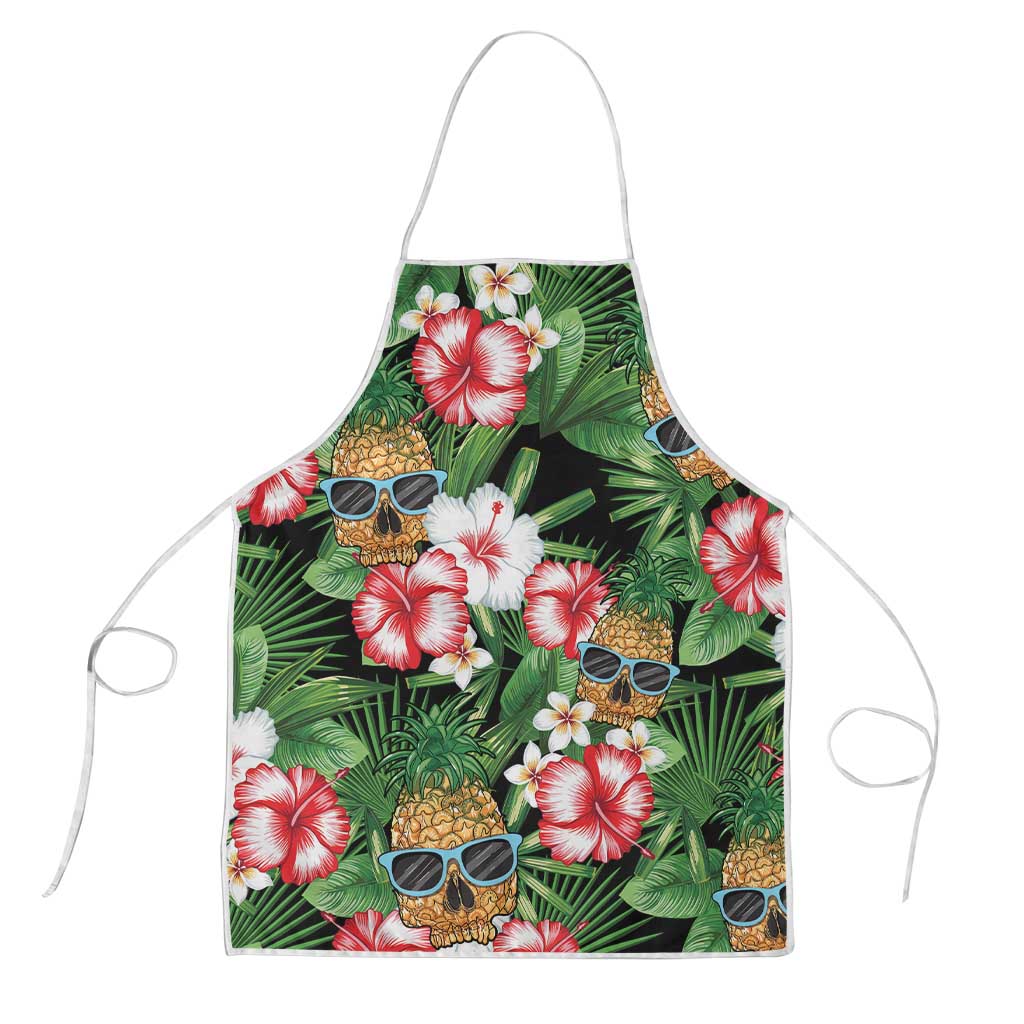 Pineapple Skull Aloha Hawaii Apron Summer Vibes Tropical Seamless Pattern - Polynesian Pride