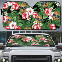 Pineapple Skull Aloha Hawaii Auto Sun Shade Summer Vibes Tropical Seamless Pattern - Polynesian Pride