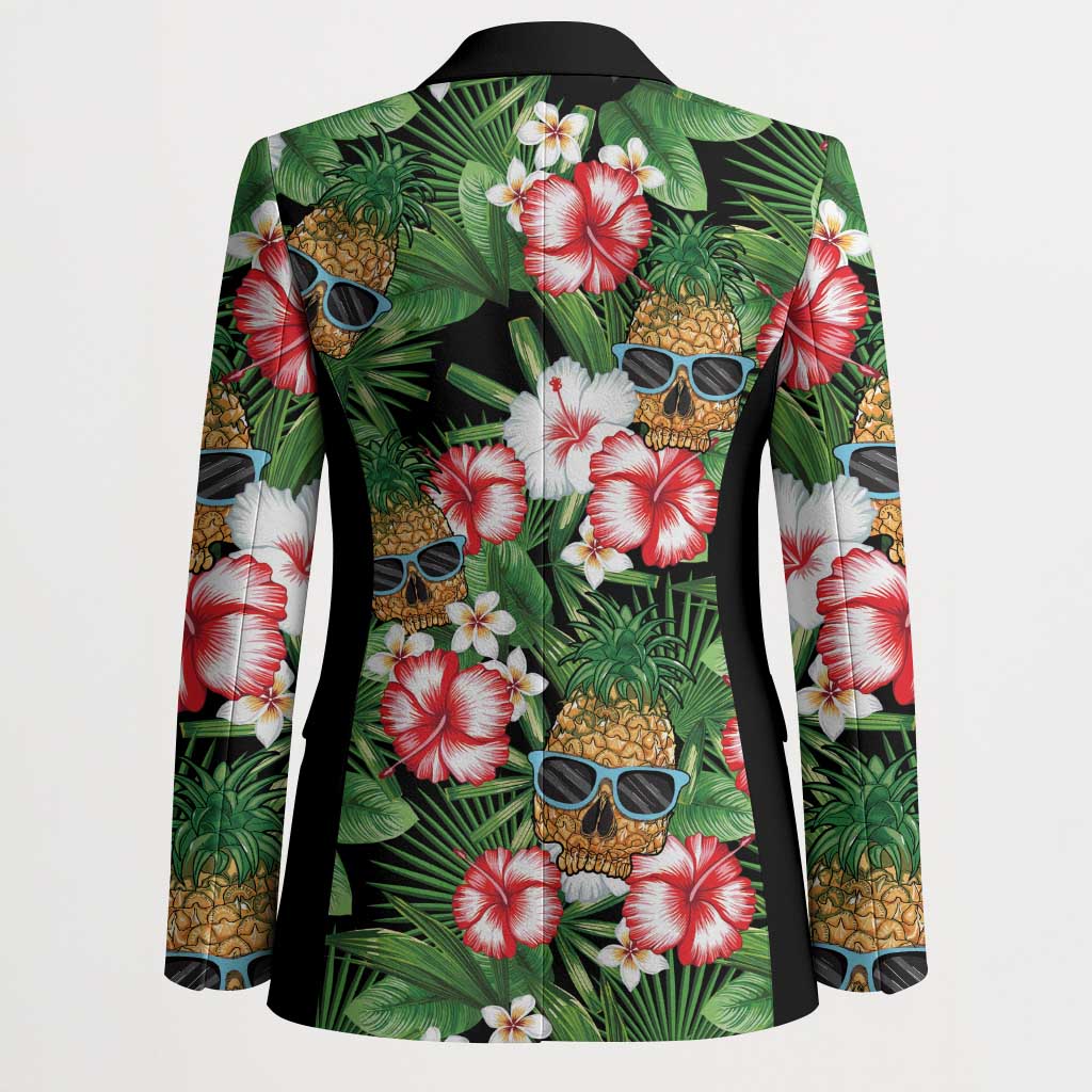 Pineapple Skull Aloha Hawaii Blazer Summer Vibes Tropical Seamless Pattern LT14 - Polynesian Pride