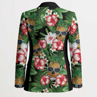 Pineapple Skull Aloha Hawaii Blazer Summer Vibes Tropical Seamless Pattern LT14 - Polynesian Pride
