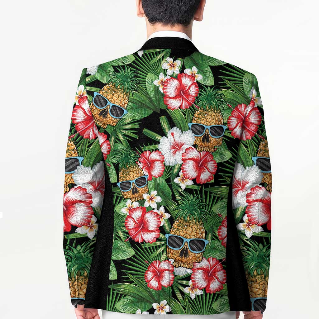 Pineapple Skull Aloha Hawaii Blazer Summer Vibes Tropical Seamless Pattern LT14 - Polynesian Pride