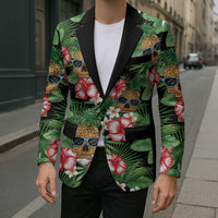 Pineapple Skull Aloha Hawaii Blazer Summer Vibes Tropical Seamless Pattern LT14 - Polynesian Pride