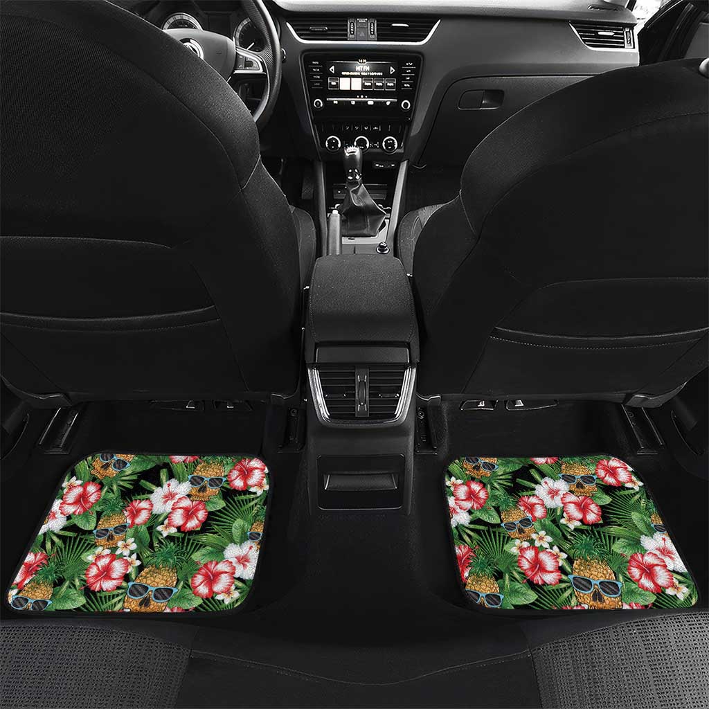 Pineapple Skull Aloha Hawaii Car Mats Summer Vibes Tropical Seamless Pattern - Polynesian Pride
