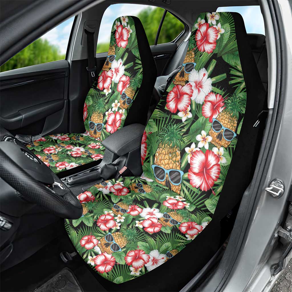 Pineapple Skull Aloha Hawaii Car Seat Cover Summer Vibes Tropical Seamless Pattern - Polynesian Pride
