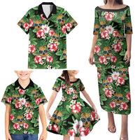 Pineapple Skull Aloha Hawaii Family Matching Puletasi and Hawaiian Shirt Summer Vibes Tropical Seamless Pattern - Polynesian Pride