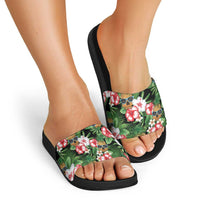 Pineapple Skull Aloha Hawaii Slide Sandals Summer Vibes Tropical Seamless Pattern LT14 - Polynesian Pride