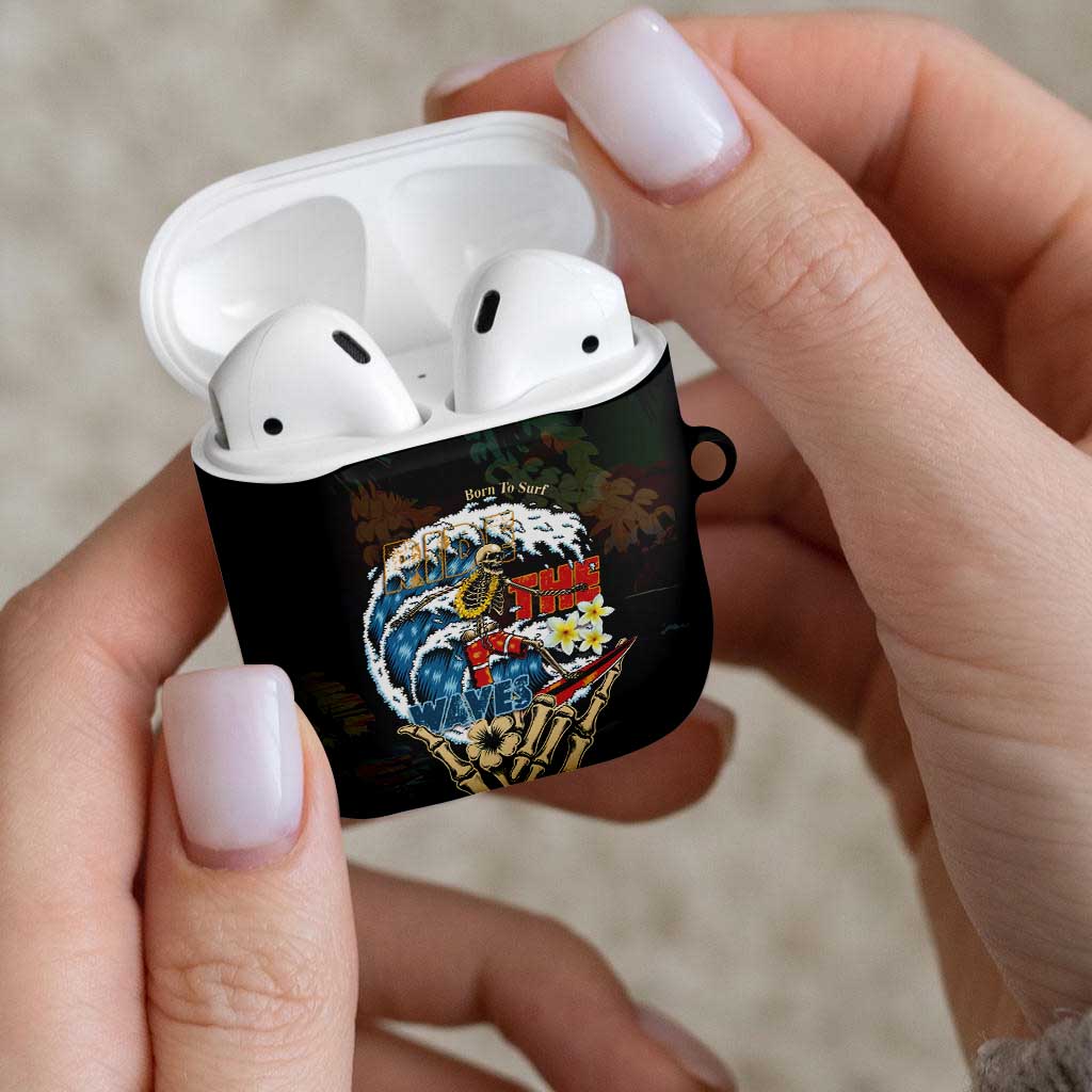 Aloha Hawaii Surfing Skull AirPods Case Shaka Skeleton Ride The Waves - Polynesian Pride