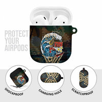 Aloha Hawaii Surfing Skull AirPods Case Shaka Skeleton Ride The Waves - Polynesian Pride