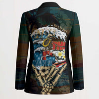 Aloha Hawaii Surfing Skull Blazer Shaka Skeleton Ride The Waves LT14 - Polynesian Pride