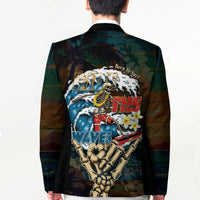 Aloha Hawaii Surfing Skull Blazer Shaka Skeleton Ride The Waves LT14 - Polynesian Pride
