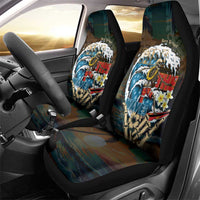 Aloha Hawaii Surfing Skull Car Seat Cover Shaka Skeleton Ride The Waves - Polynesian Pride