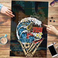 Aloha Hawaii Surfing Skull Puzzle Shaka Skeleton Ride The Waves - Polynesian Pride