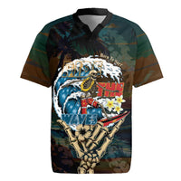 Aloha Hawaii Surfing Skull Rugby Jersey Shaka Skeleton Ride The Waves - Polynesian Pride