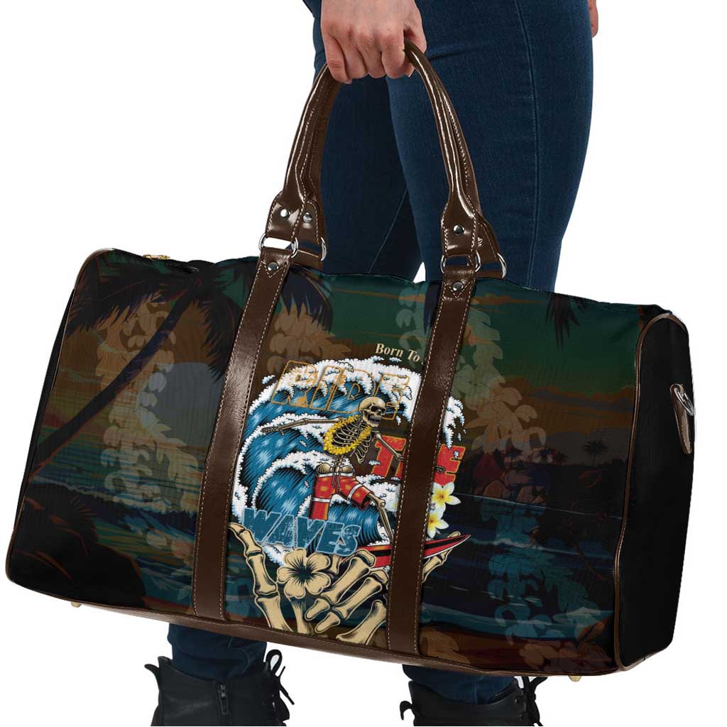 Aloha Hawaii Surfing Skull Travel Bag Shaka Skeleton Ride The Waves - Polynesian Pride