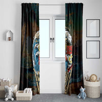 Aloha Hawaii Surfing Skull Window Curtain Shaka Skeleton Ride The Waves LT14 - Polynesian Pride