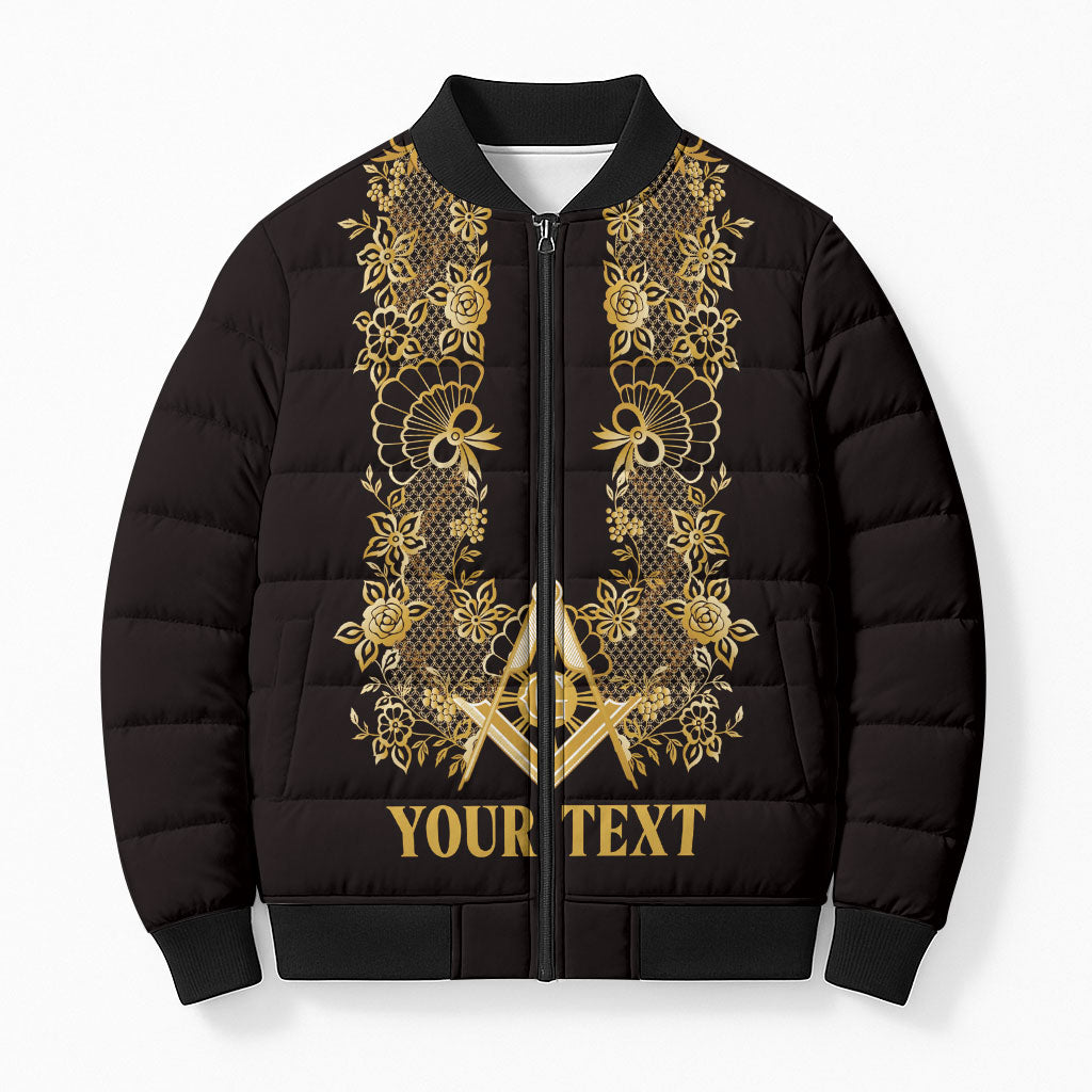 Personalised Filipino Freemasonry Bomber Puffer Jacket Masonic Barong Tagalog Inspired Ivory White LT14 Unisex Ivory White - Polynesian Pride