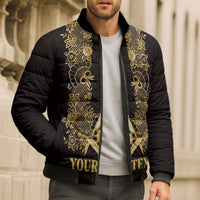Personalised Filipino Freemasonry Bomber Puffer Jacket Masonic Barong Tagalog Inspired Ivory White LT14 - Polynesian Pride
