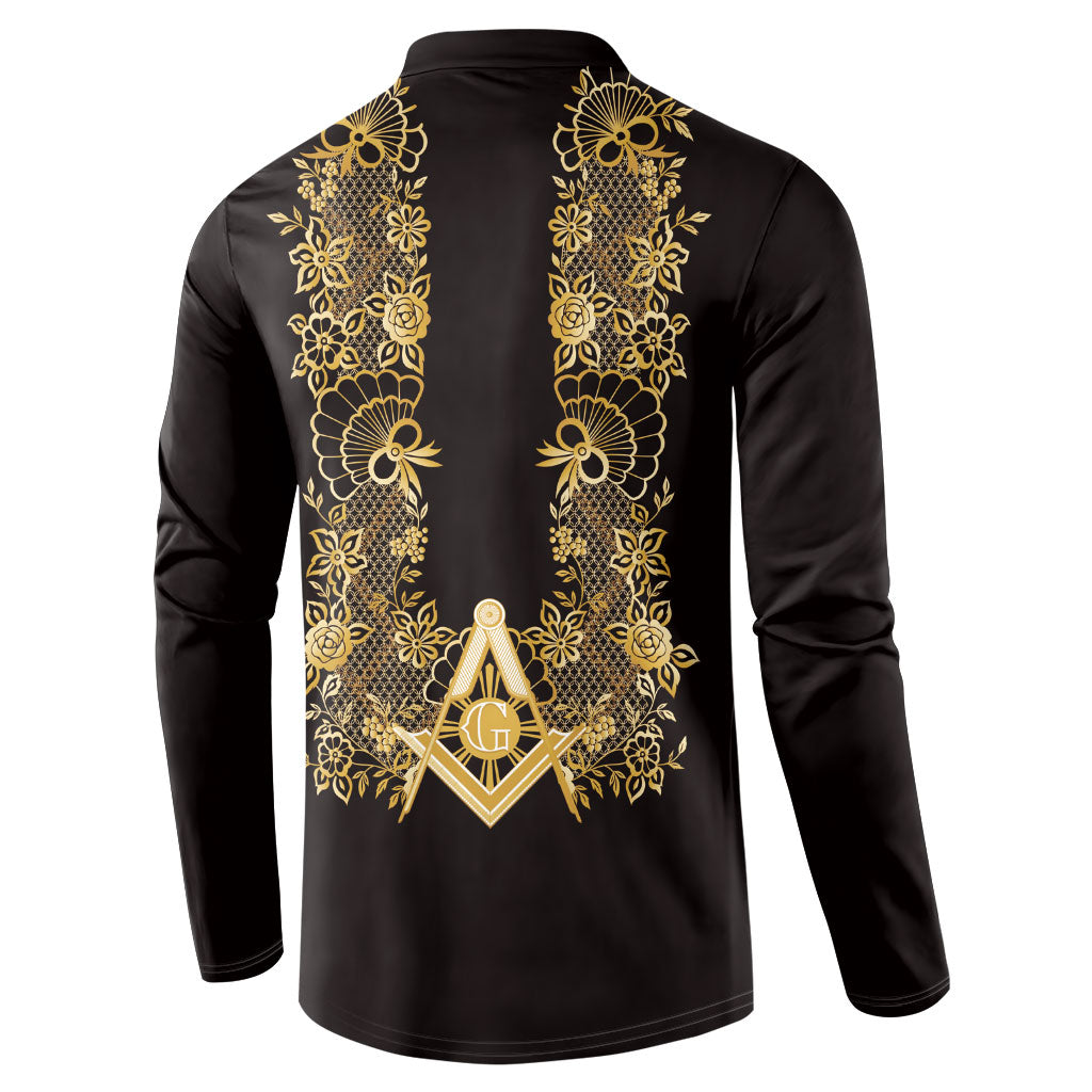 Personalised Filipino Freemasonry Button Sweatshirt Masonic Barong Tagalog Inspired Ivory White LT14 - Polynesian Pride