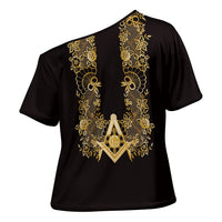 Personalised Filipino Freemasonry Cross Shoulder Shirt Masonic Barong Tagalog Inspired Ivory White LT14 - Polynesian Pride
