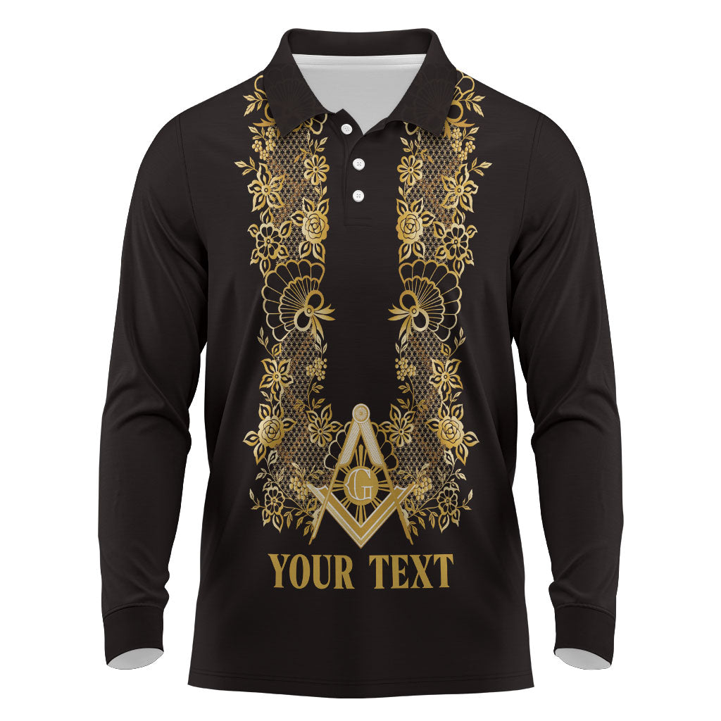 Personalised Filipino Freemasonry Long Sleeve Polo Shirt Masonic Barong Tagalog Inspired Ivory White LT14 Ivory White - Polynesian Pride