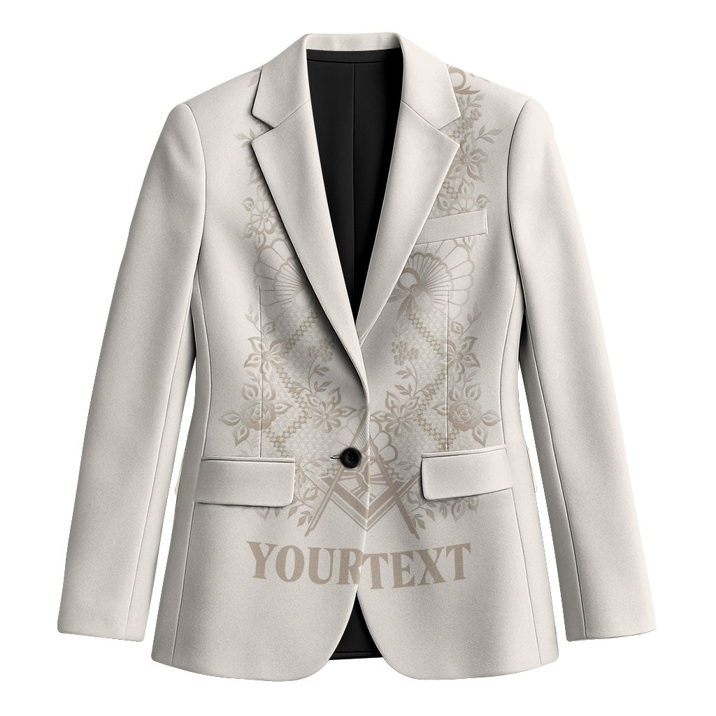 Personalised Filipino Freemasonry Blazer Masonic Barong Tagalog Inspired Black LT14 Unisex Black - Polynesian Pride