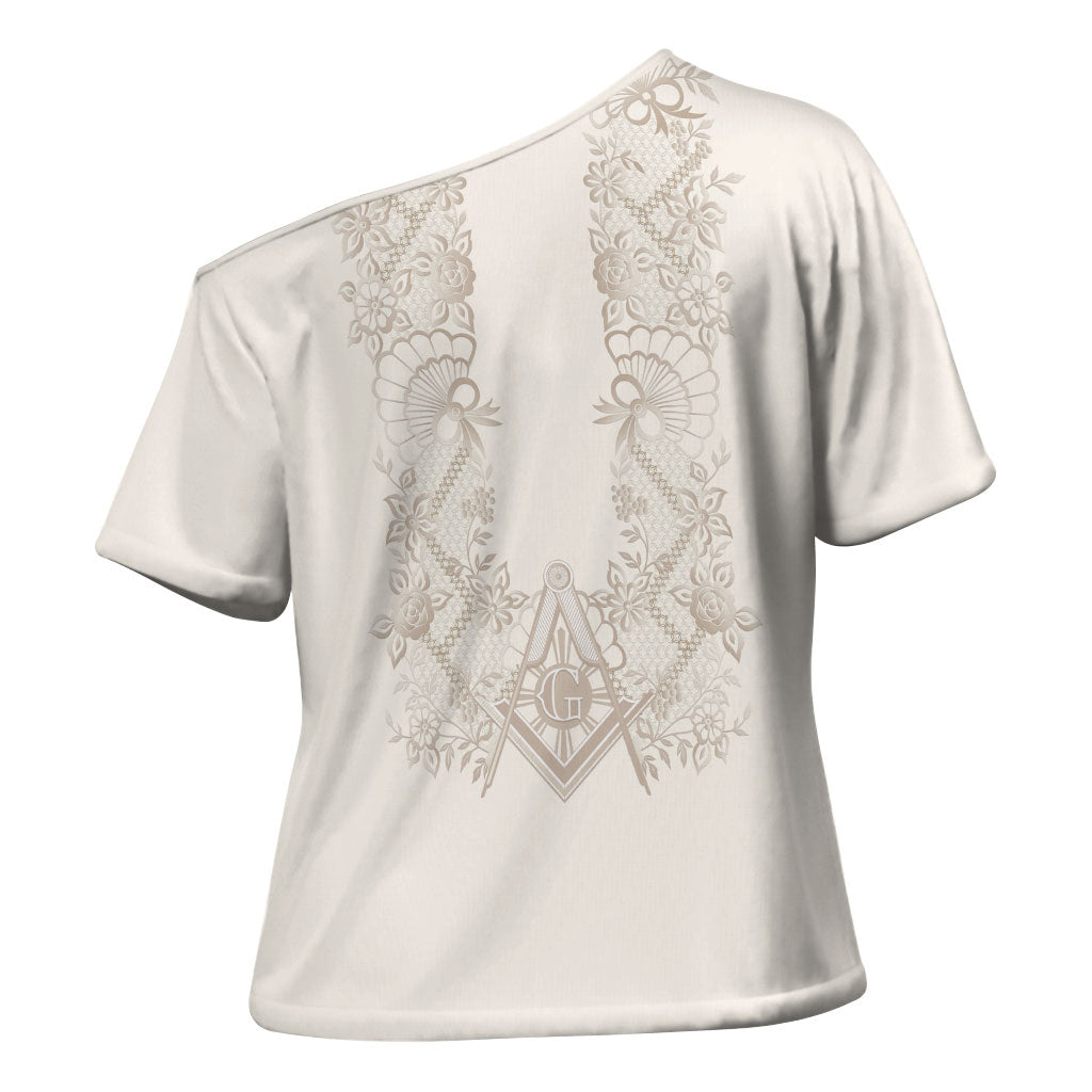 Personalised Filipino Freemasonry Cross Shoulder Shirt Masonic Barong Tagalog Inspired Black LT14 - Polynesian Pride
