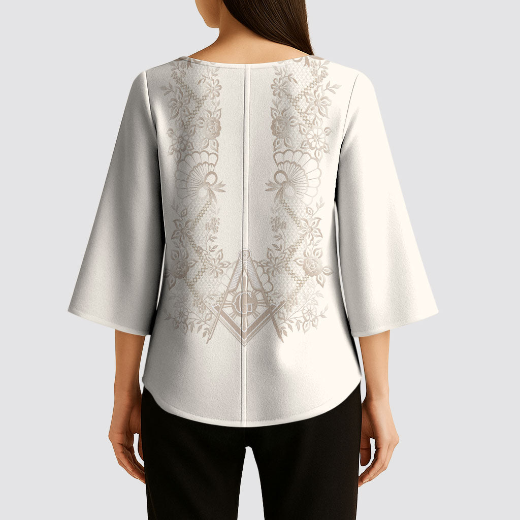Personalised Filipino Freemasonry Kimono Sleeve Blouse Masonic Barong Tagalog Inspired Black LT14 - Polynesian Pride