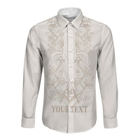 Personalised Filipino Freemasonry Long Sleeve Button Shirt Masonic Barong Tagalog Inspired Black LT14 Unisex Black - Polynesian Pride