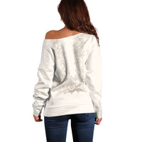 Personalised Filipino Freemasonry Off Shoulder Sweater Masonic Barong Tagalog Inspired Black LT14 - Polynesian Pride