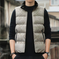 Personalised Filipino Freemasonry Sleeveless Puffer Jacket Masonic Barong Tagalog Inspired Black LT14 - Polynesian Pride