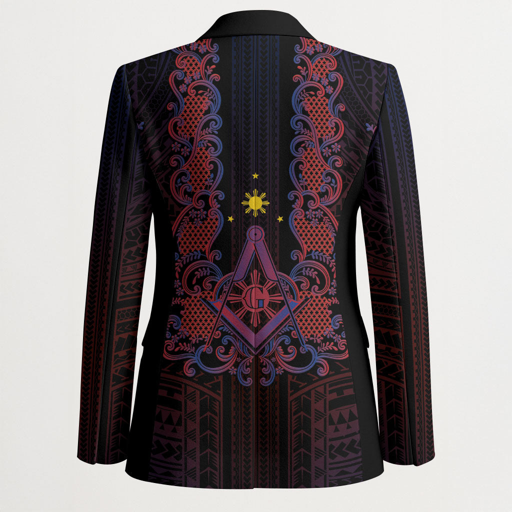 Personalised Philippines Barong Tagalog Freemasonry Blazer Filipino Masonic Polynesian Pattern LT14 - Polynesian Pride