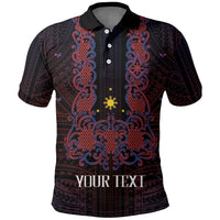 Personalised Philippines Barong Tagalog Freemasonry Polo Shirt Filipino Masonic Polynesian Pattern LT14 Black - Polynesian Pride