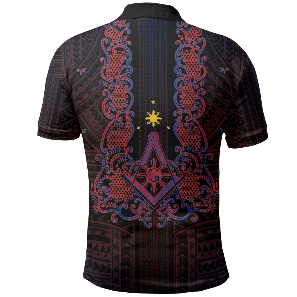 Personalised Philippines Barong Tagalog Freemasonry Polo Shirt Filipino Masonic Polynesian Pattern LT14 - Polynesian Pride