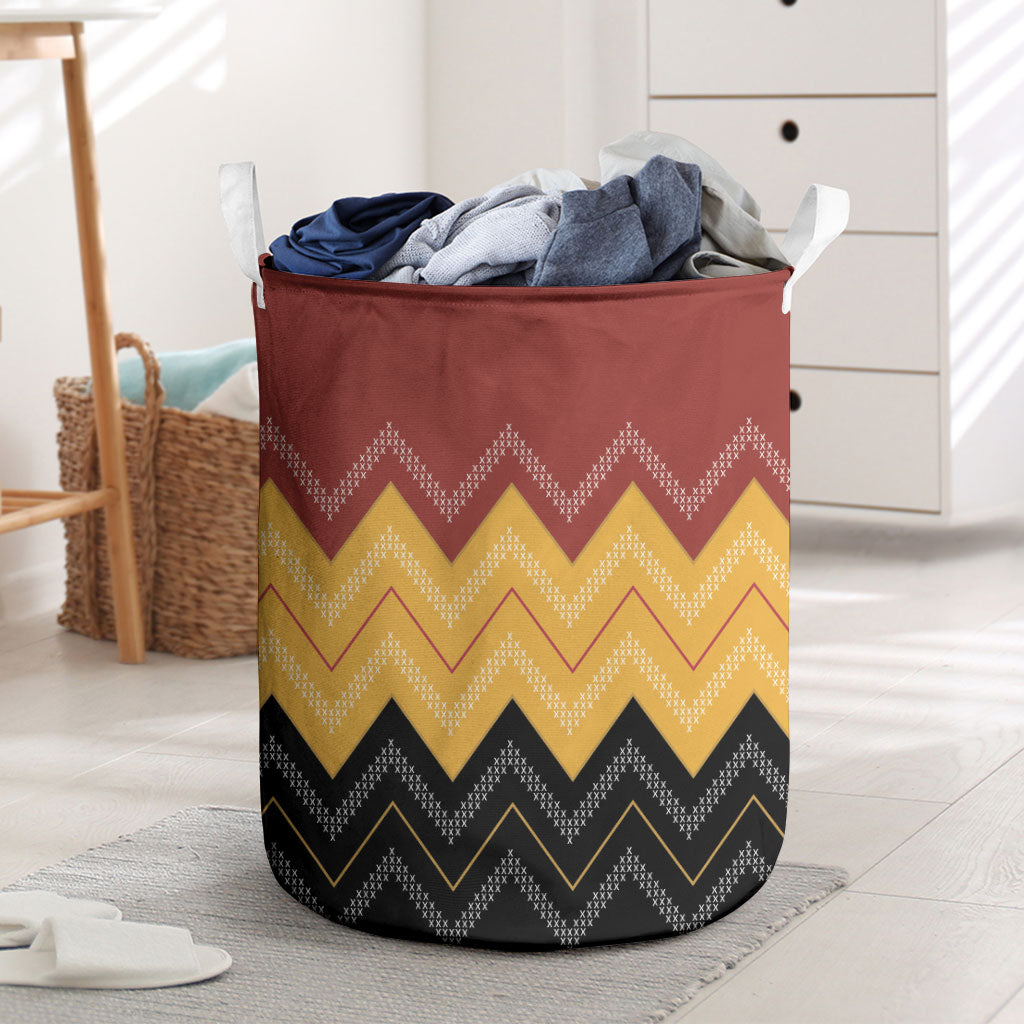 Kaokao Maori Tukutuku Inspired New Zealand Laundry Basket LT14 Multicolor - Polynesian Pride