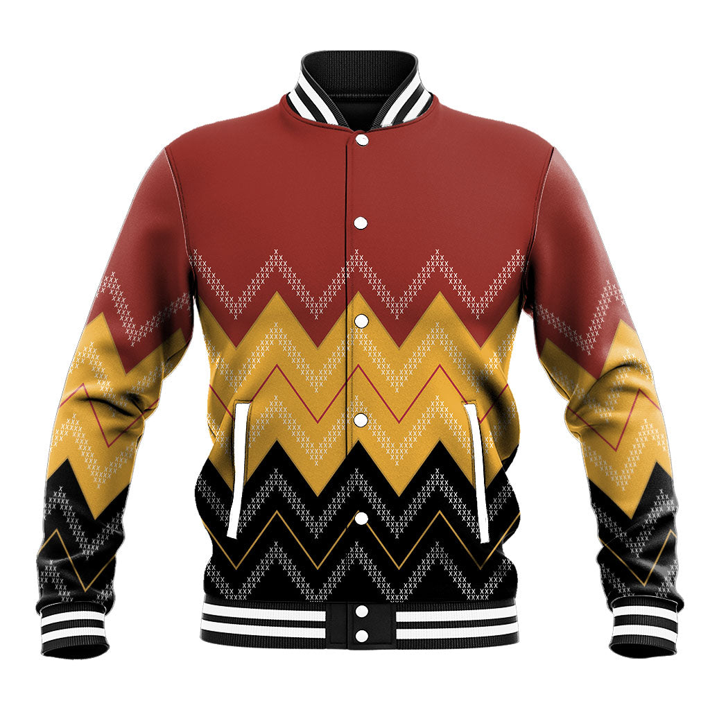 Kaokao Maori Tukutuku Inspired New Zealand Baseball Jacket LT14 Unisex Multicolor - Polynesian Pride