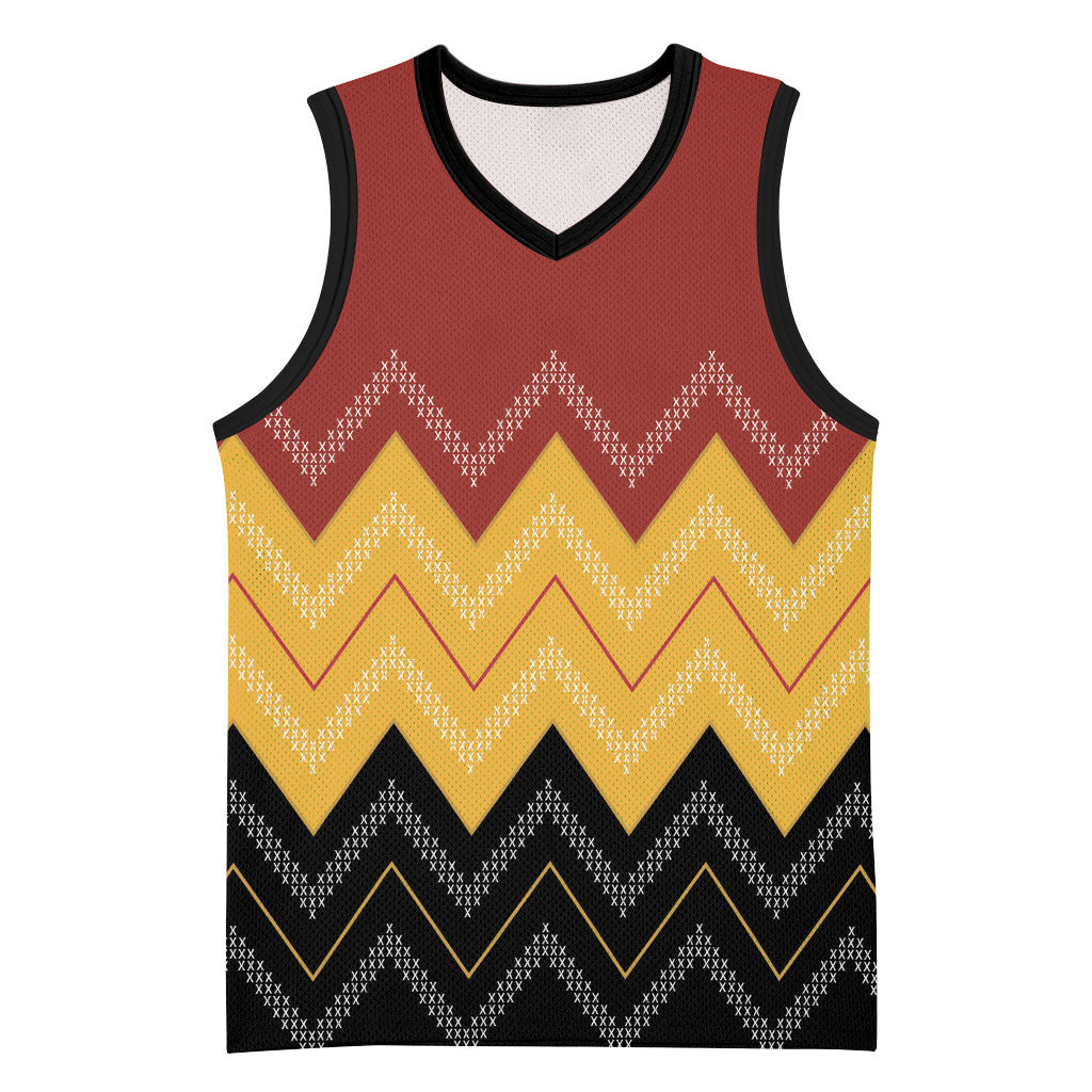 Kaokao Maori Tukutuku Inspired New Zealand Basketball Jersey LT14 Unisex Multicolor - Polynesian Pride