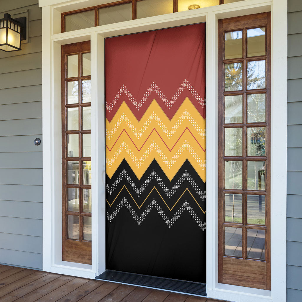 Kaokao Maori Tukutuku Inspired New Zealand Door Cover LT14 - Polynesian Pride