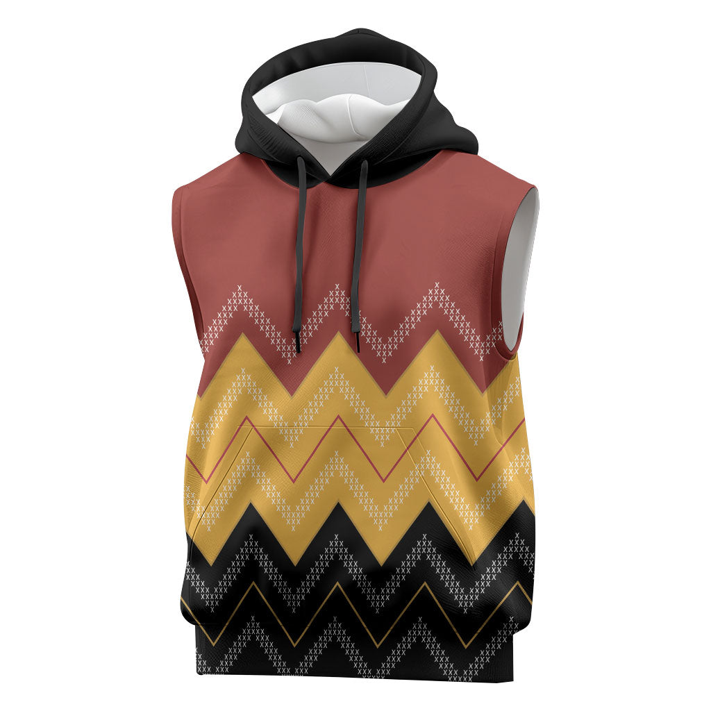 Kaokao Maori Tukutuku Inspired New Zealand Sleeveless Hoodie LT14 Multicolor - Polynesian Pride