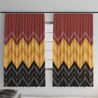 Kaokao Maori Tukutuku Inspired New Zealand Window Curtain LT14 With Hooks Multicolor - Polynesian Pride