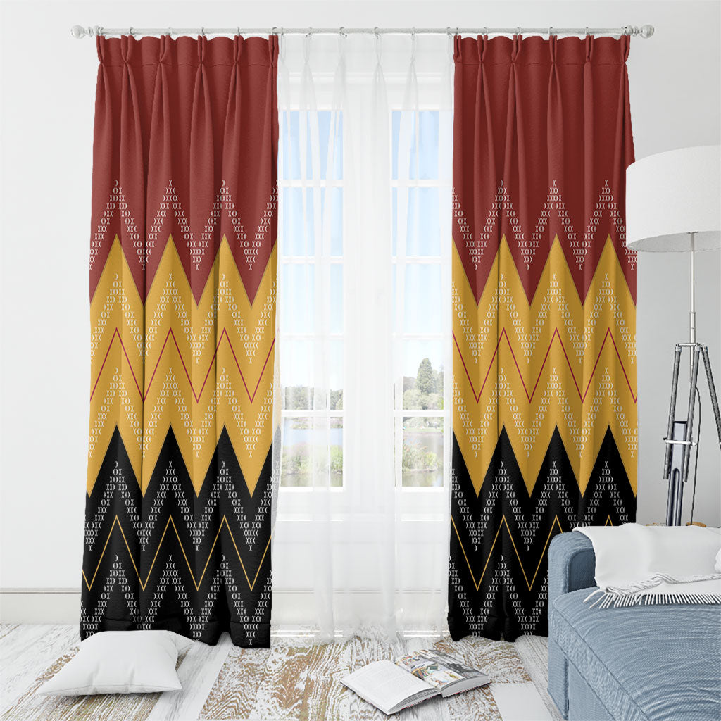 Kaokao Maori Tukutuku Inspired New Zealand Window Curtain LT14 - Polynesian Pride