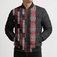 Roimata Toroa Maori Taniko Inspired New Zealand Bomber Puffer Jacket LT14 - Polynesian Pride