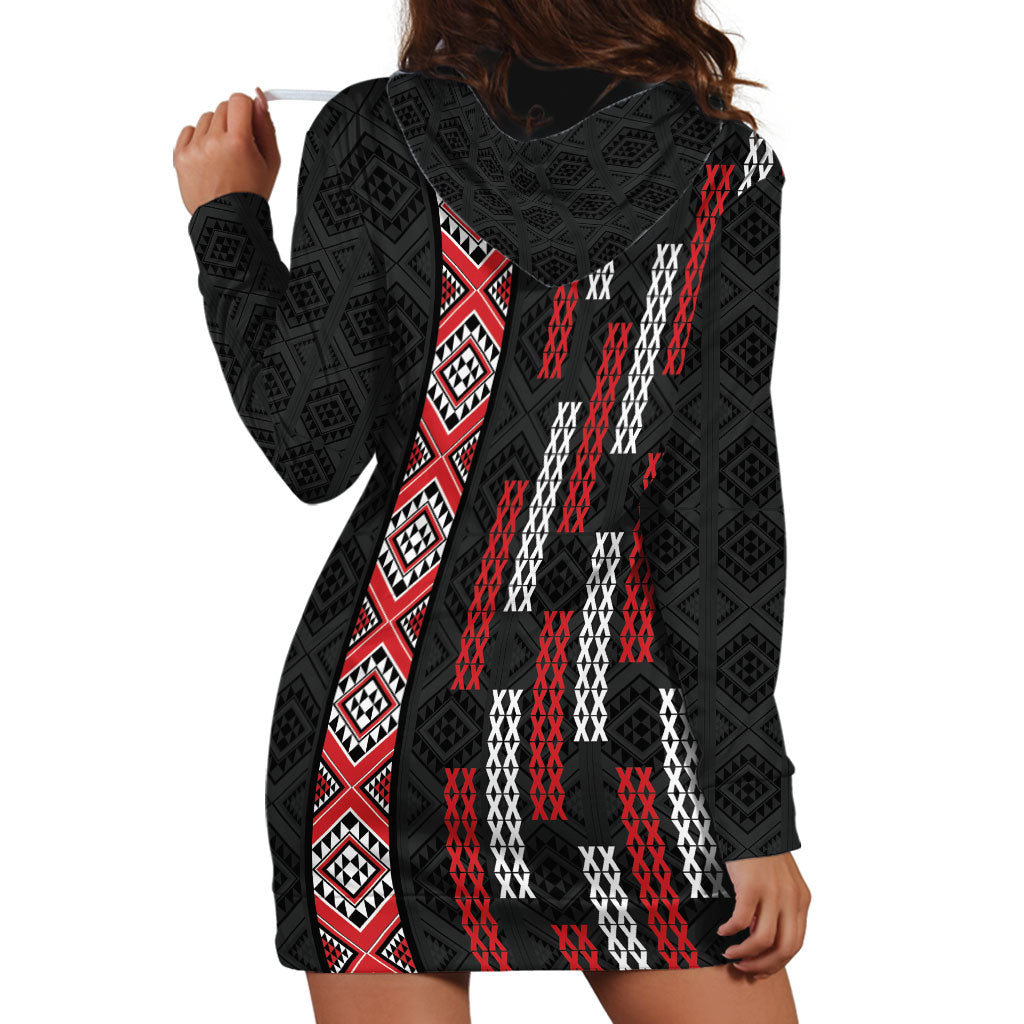 Roimata Toroa Maori Taniko Inspired New Zealand Hoodie Dress LT14 - Polynesian Pride