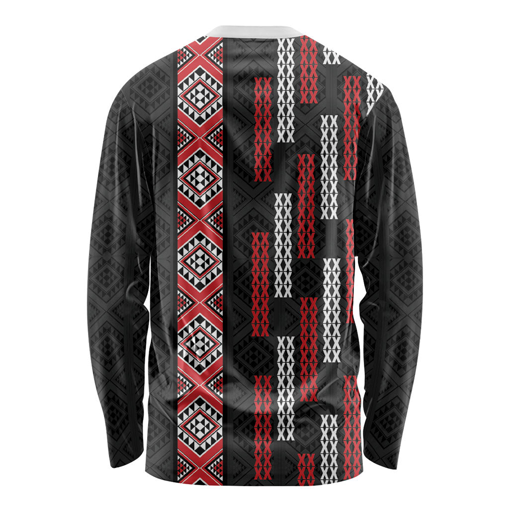 Roimata Toroa Maori Taniko Inspired New Zealand Long Sleeve Shirt LT14 - Polynesian Pride