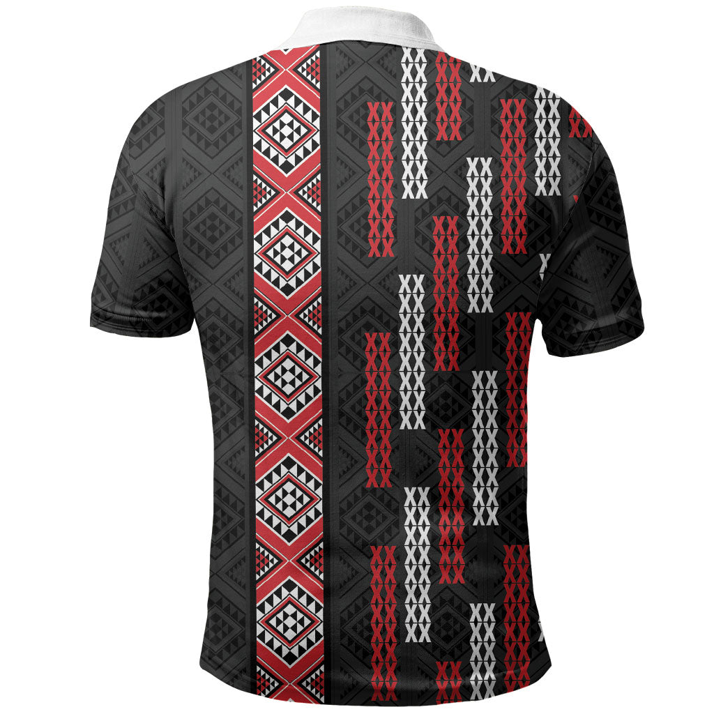 Roimata Toroa Maori Taniko Inspired New Zealand Polo Shirt LT14 - Polynesian Pride