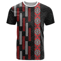 Roimata Toroa Maori Taniko Inspired New Zealand T Shirt LT14 Black - Polynesian Pride