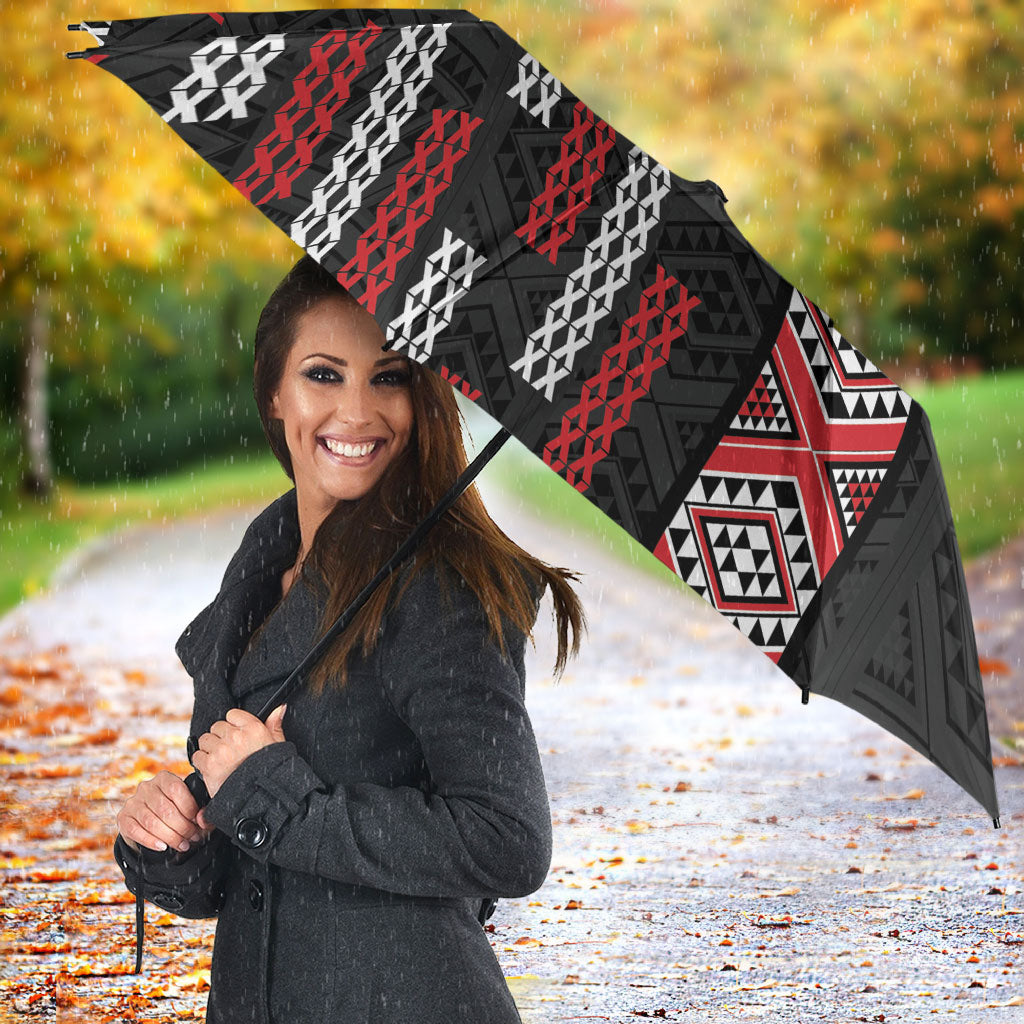 Roimata Toroa Maori Taniko Inspired New Zealand Umbrella LT14 - Polynesian Pride