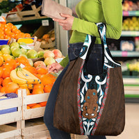 New Zealand Whakairo Grocery Bag Tiki Maori Carving Taniko Motifs LT14 - Polynesian Pride