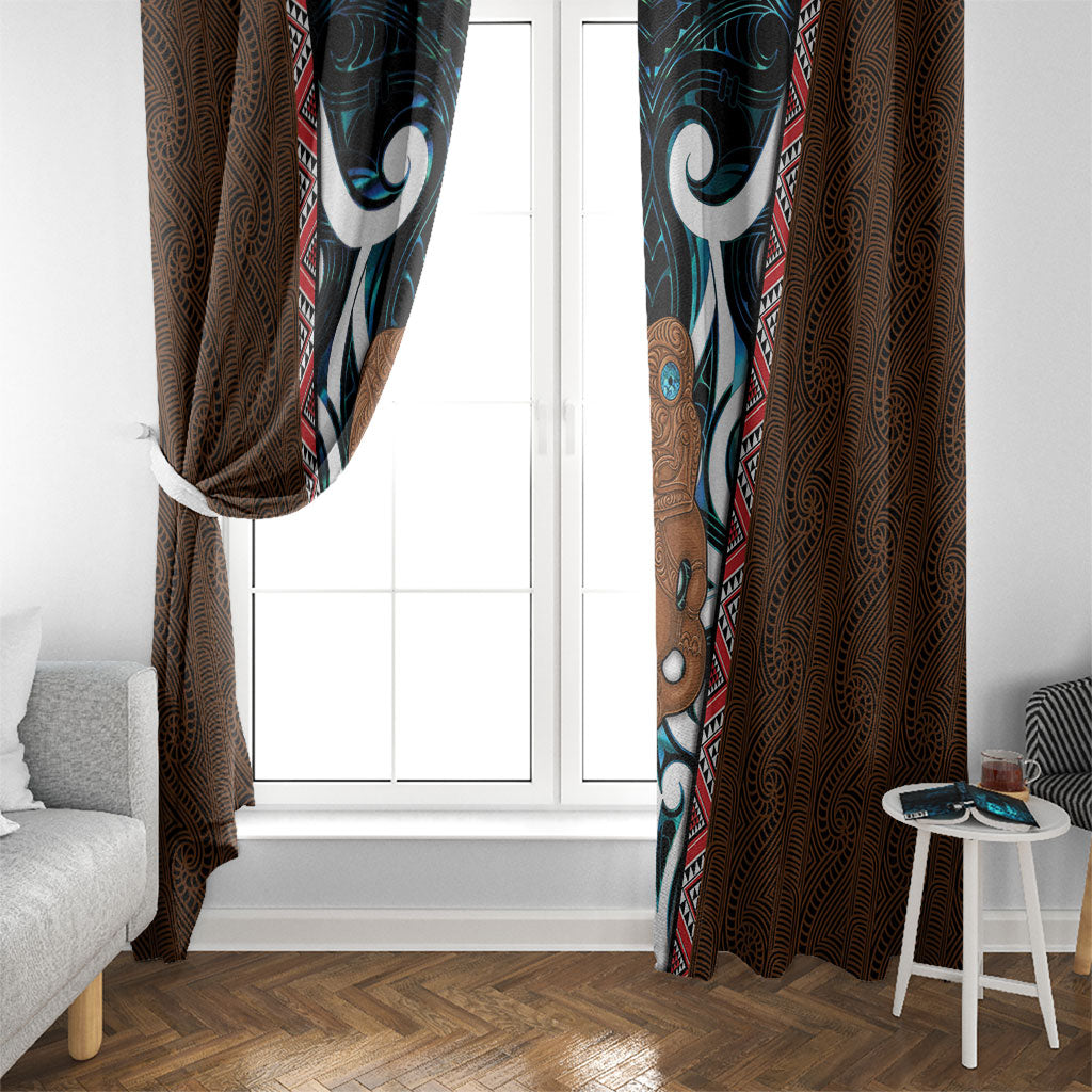 New Zealand Whakairo Window Curtain Tiki Maori Carving Taniko Motifs LT14 - Polynesian Pride