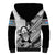 Custom Fiji Tapa Rugby Sherpa Hoodie Flying Fijian 2023 World Cup With Dabbing Ball LT14 - Polynesian Pride