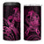 Polynesia Breast Cancer Awareness 4 in 1 Can Cooler Tumbler No One Fights Alone Pink Ribbon With Butterfly